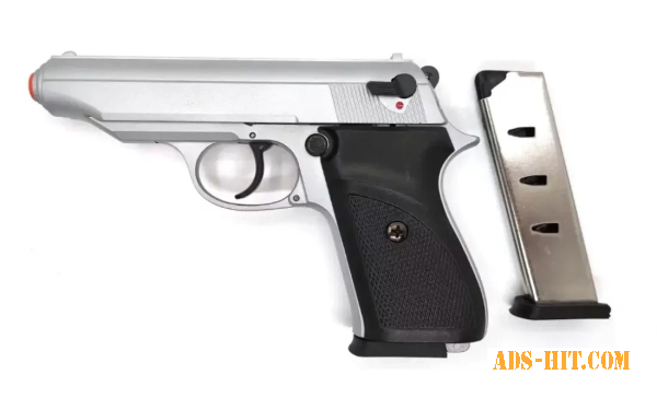 Сигнально-стартовий пістолет SUR 2608 (Matte Chrome Plating) + додатковий магазин