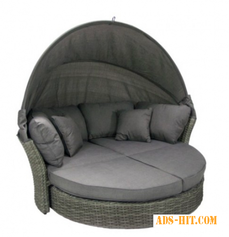 Раскладной садовый диван MUSE-2 с навесом и подушками