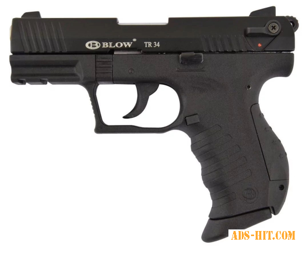 Сигнально-стартовий пістолет BLOW TR-34, 7+1/9 mm (Black/Black Grips) add 1 magazine.