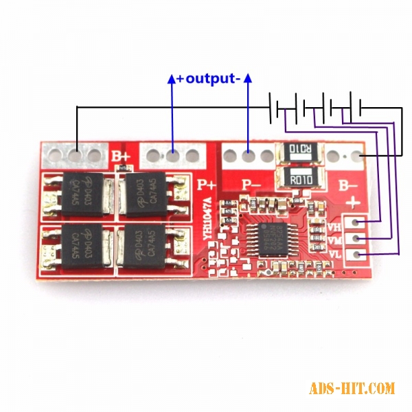 BMS 3S 12. 6V, 4S 16. 8V, 5S 21V, 15-70А Контроллер заряда разряда, плата защиты Li-Ion аккумулятора с балансиром
