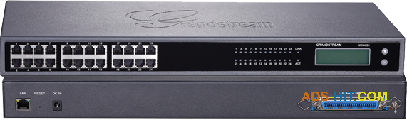 Grandstream GXW4224, голосовий ip шлюз, 24xFXS, 1xLAN, (1GbE) Gigabit Ethernet