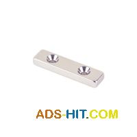 Магніт під потай 40x10x5mm-7/3. 5mm х 2 отвори.