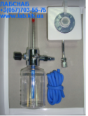 Увлажнитель кислорода с расходомером и настенным газовым клапаном