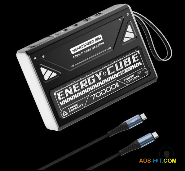 Power Bank із швидкою зарядкою MOVESPEED Z70Pro 70000mAh PD 100W для ноутбуків