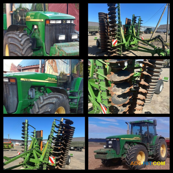 Трактор John Deere 8410 2001р. в . Powershift і дискова борона Amazone Catros 6001-2 2013р. в. нові диски.