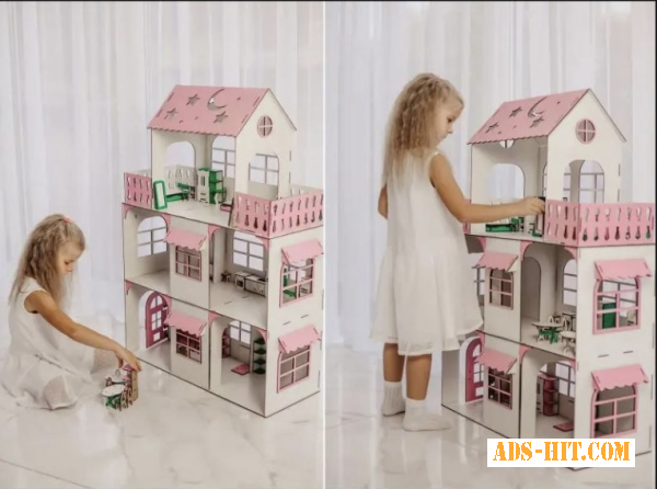 Дерев'яний ляльковий будиночок – мрія кожної дівчинки!